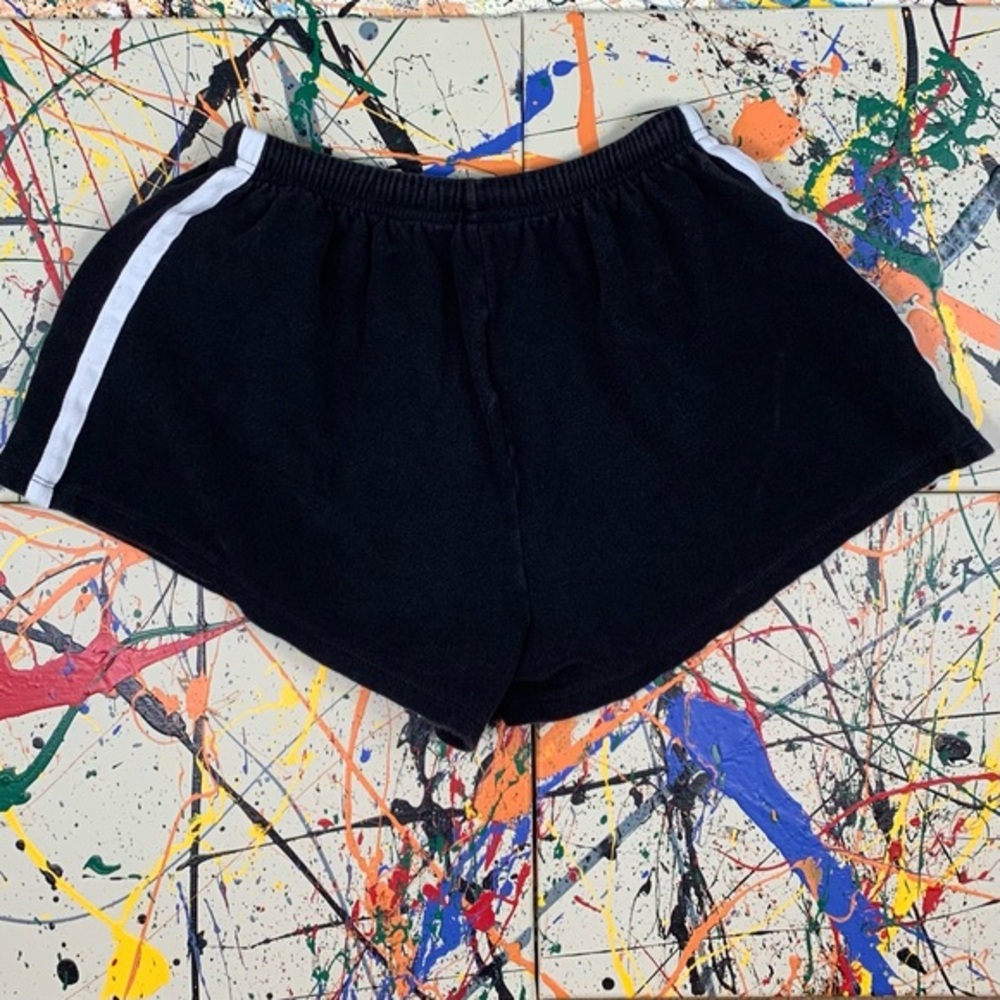Marika black with white stripes athletic shorts. - Picture 3 of 8